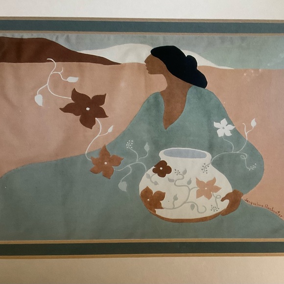 Vintage Jacqueline Rochester Summer Squash Blossom Framed Print - Picture 3 of 8